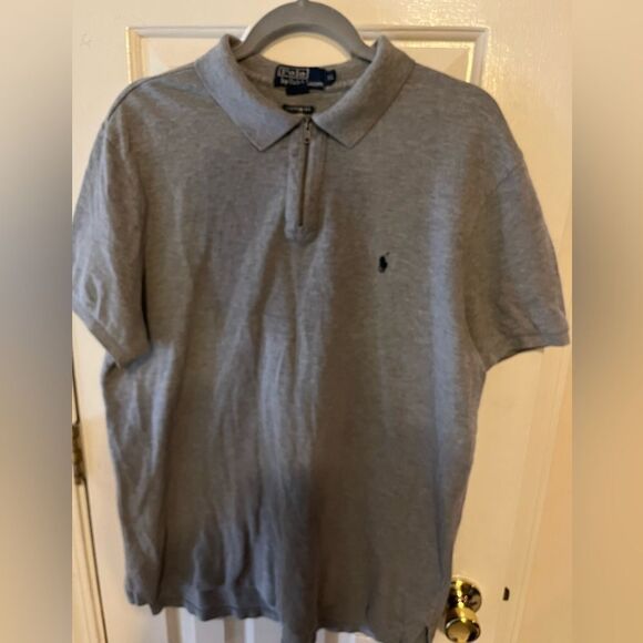 Ralph Lauren Men’s Grey Polo Collared Short Sleeve Size: XL - Picture 1 of 5